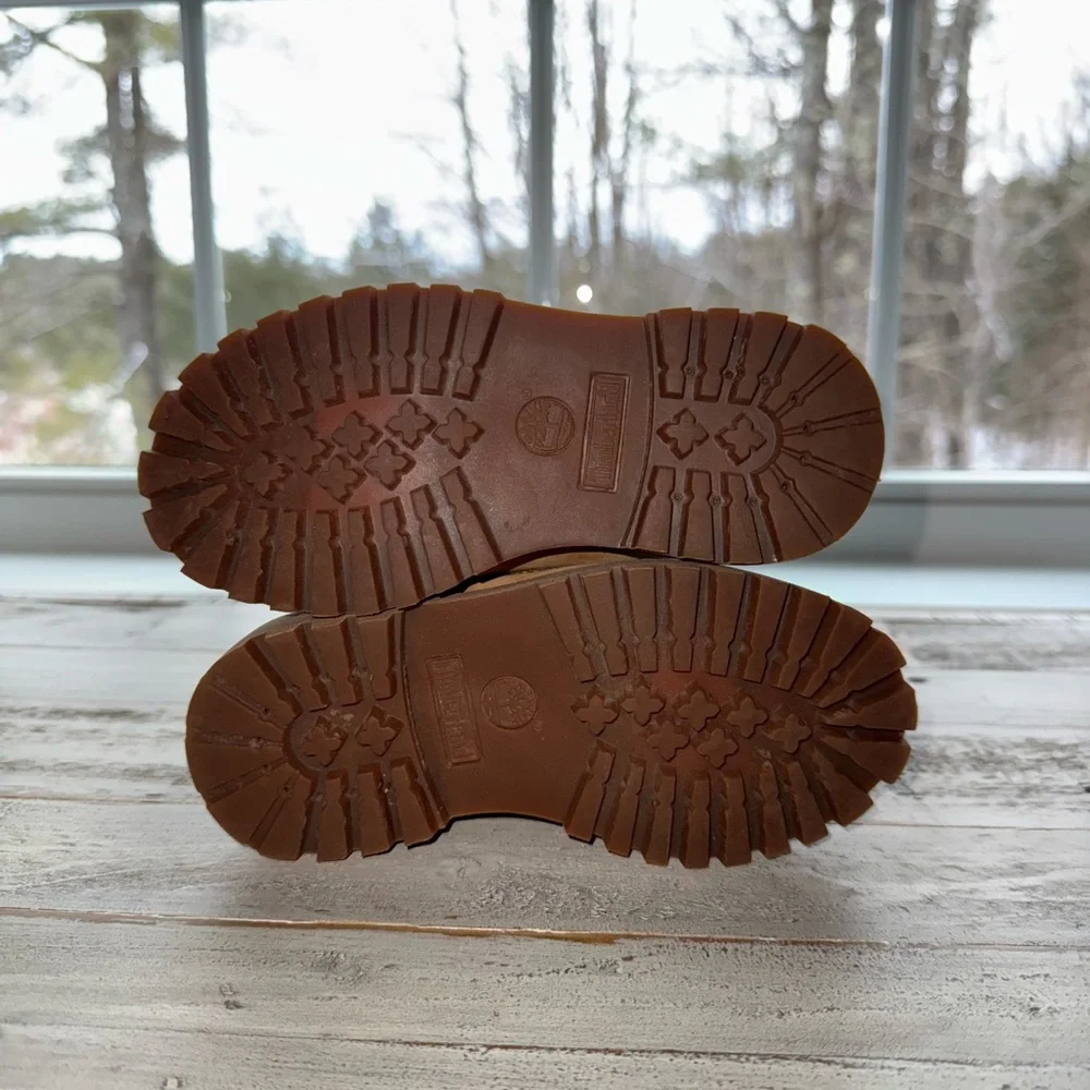 Timberland Kids Tan and Gold Leather Boots